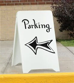 19 X 32 A-Frame Sidewalk Sign, Double Sided, Use With Vinyl Adhesive Letters - White