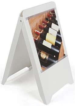 19” X 32” A-Frame Sidewalk Sign W/ Poster Snap Rails, Double Sided - White -LuxeDisplay Shop npabrdbr18.ra2 preview