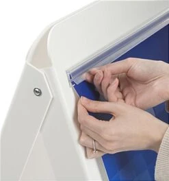 19” X 32” A-Frame Sidewalk Sign W/ Poster Snap Rails, Double Sided - White -LuxeDisplay Shop npabrdbr18.ra4 preview