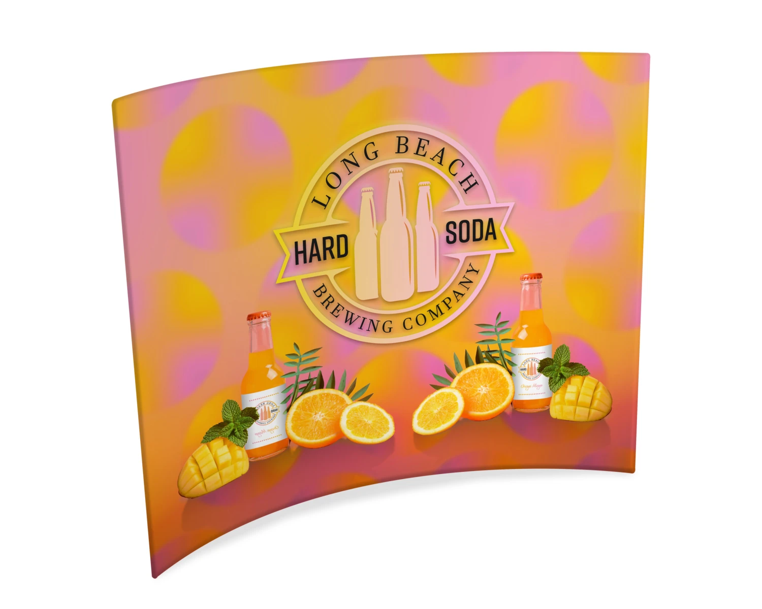 9.5' Trade Show Curved Backdrop For Floor, Custom Printing, Stretch Fabric, Portable 3 9.5' Trade Show Curved Backdrop For Floor, Custom Printing, Stretch Fabric, Portable