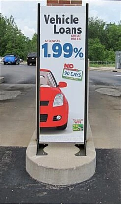 Outdoor Permanent Banner Stand For 18” Graphics - Black 13 Outdoor Permanent Banner Stand For 18” Graphics - Black -LuxeDisplay Shop obsbk renv preview