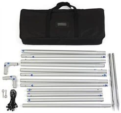 Outdoor Banner Hanging Stand W/ Ground Spikes For 78" To 120" Wide Banners - Silver -LuxeDisplay Shop odbf46810.ra8 preview