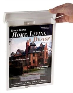 Outdoor Literature Holder For Wall Mount, With Lid, Fits 8.25 X 11 Magazines - White -LuxeDisplay Shop odlhwht.ra1 preview