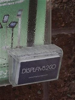 Outdoor Acrylic Magazine Wall Rack, 8.5"w, Business Card Pocket, Hinged Lid - Clear -LuxeDisplay Shop opd85clbc.renv1 preview