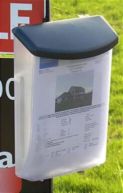 Outdoor Acrylic Magazine Wall Rack, 8.5"w, Single Pocket, Hinged Lid - Black -LuxeDisplay Shop opd85fr.ra1 preview