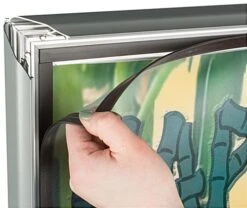 22” X 28” Outdoor Sidewalk Sign For Posters, Spring Base, 2 Sided, Silver -LuxeDisplay Shop ows2228s ra4 preview