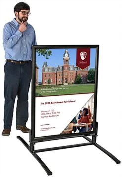 30” X 40” Sidewalk Sign For Posters, Snap Frame, 2 Sided, Outdoor - Black -LuxeDisplay Shop ows3040b ra2 preview