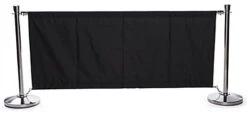 Café Barrier System W/ 15 Banners & 16 Stanchions - Black