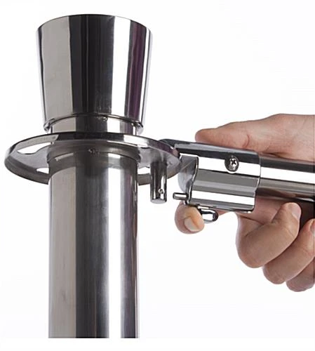 Café Barrier System W/ 13 Banners & 14 Stanchions - Black 6 Café Barrier System W/ 13 Banners & 14 Stanchions - Black - Image 4