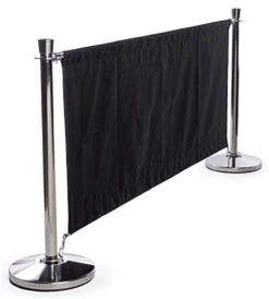 Café Barrier System W/ 13 Banners & 14 Stanchions - Black 14 Café Barrier System W/ 13 Banners & 14 Stanchions - Black -LuxeDisplay Shop pcafebkn10.ra2 preview 2