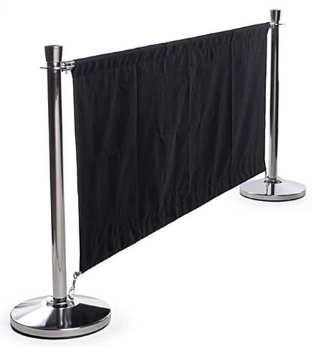 Café Barrier System W/ 15 Banners & 16 Stanchions - Black 8 Café Barrier System W/ 15 Banners & 16 Stanchions - Black - Image 6