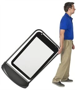 20 X 30 Outdoor Swinger Sign For Posters, Double Sided, Water-fill Base - Black -LuxeDisplay Shop pck2030bw.ra3 preview