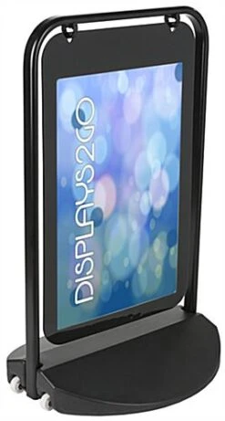 20 X 30 Outdoor Swinger Sign For Posters, Double Sided, Water-fill Base - Black