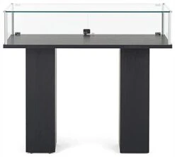46" Display Case With Pedestal Design, Rear Hinged Doors, Frameless - Black -LuxeDisplay Shop pjc46920bv.ra3 preview