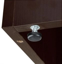 46" Display Case With Pedestal Design, Rear Hinged Doors, Frameless - Wenge -LuxeDisplay Shop pjc46920wg.ra4 preview