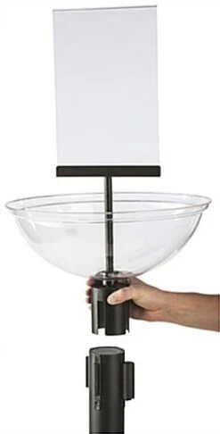 QueuePole.Economy Bowl Stanchion Topper For QueuePole.Economy Series – Clear Acrylic 6 QueuePole.Economy Bowl Stanchion Topper For QueuePole.Economy Series – Clear Acrylic -LuxeDisplay Shop pobowl13bk.ra1 preview