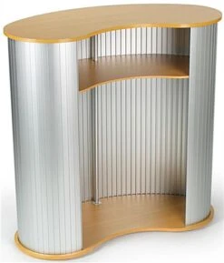 39" Portable Counter With Inner Shelf - Silver -LuxeDisplay Shop procnt013.ra1 preview