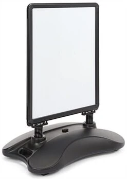 22 X 28 Sidewalk Sign For Posters, Double Sided, Water-fill Base With Springs - Black