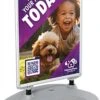 30 X 40 Sidewalk Sign For Posters, 2 Sided, Water-fill Base With Springs - Silver -LuxeDisplay Shop ps15c40v2.rw preview