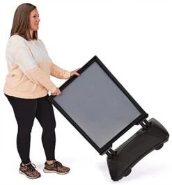 22 X 28 Sidewalk Sign For Posters, Double Sided, Fillable Base With Springs - Black 11 22 X 28 Sidewalk Sign For Posters, Double Sided, Fillable Base With Springs - Black -LuxeDisplay Shop psss2228bknew.ra4 preview