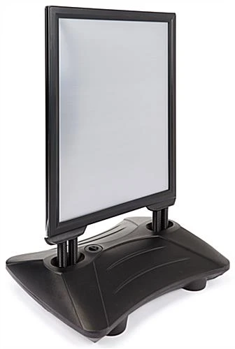 22 X 28 Sidewalk Sign For Posters, Double Sided, Fillable Base With Springs - Black 3 22 X 28 Sidewalk Sign For Posters, Double Sided, Fillable Base With Springs - Black