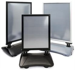 30 X 40 Sidewalk Sign For Posters, 2 Sided, Fillable Base, Outdoor - Silver 17 30 X 40 Sidewalk Sign For Posters, 2 Sided, Fillable Base, Outdoor - Silver -LuxeDisplay Shop psss3040bk.ra13 preview 1