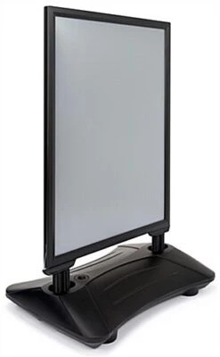 30 X 40 Sidewalk Sign For Posters, Double Sided, Fillable Base With Springs - Black