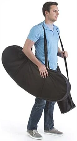 38.75" Tall Portable Counter With Floating Shelf, PVC Lens, Carrying Bags - Black 14 38.75" Tall Portable Counter With Floating Shelf, PVC Lens, Carrying Bags - Black -LuxeDisplay Shop pwdmgb.ra5 preview