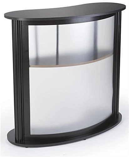 38.75" Tall Portable Counter With Floating Shelf, PVC Lens, Carrying Bags - Black 3 38.75" Tall Portable Counter With Floating Shelf, PVC Lens, Carrying Bags - Black
