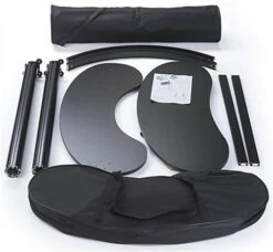 41” Tall Portable Counter With Clamping IPad Enclosure, Carrying Bags - Black -LuxeDisplay Shop pwdmgbgpd.ra5 preview