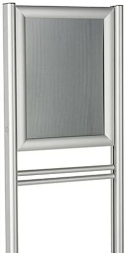 3-Tiered Metal Magazine Floor Stand, 8.5"w, Sign Holder, Carrying Bag - Silver -LuxeDisplay Shop pz4slih.r3 preview