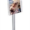 8.5 X 11 Sign Stand, Snap Open, Acrylic Pocket For 8.5x11 Magazines, Silver -LuxeDisplay Shop qcrnd8511.rw preview