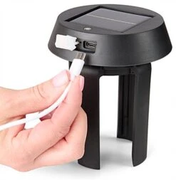 Stanchion Mount LED Light Topper, Solar Or USB Charging, Low-Light Sensor, Set Of 4 -LuxeDisplay Shop qpsolt4.ra6 preview