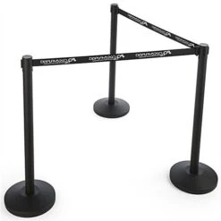 QueuePole.Economy 41.5" Black Stanchion Post W/ Retractable Belt - 1 Color Printing 13 QueuePole.Economy 41.5" Black Stanchion Post W/ Retractable Belt - 1 Color Printing -LuxeDisplay Shop rccblt1cbk.ra1 preview