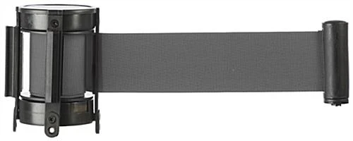 QueuePole.Economy 41.5" Black Stanchion Post, Gray Belt - 1 Color Printing 12 QueuePole.Economy 41.5" Black Stanchion Post, Gray Belt - 1 Color Printing - Image 10