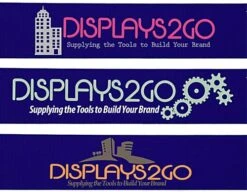 QueuePole.Economy 41.5" Black Stanchion Posts With 6.5' Blue Belt - 2 Color Printing -LuxeDisplay Shop rccblt2cbl.ra7 preview