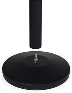 QueuePole.Economy 41.5" Black Stanchion Post W/ 6.5' Pink Belt - 2 Color Printing -LuxeDisplay Shop rccblt2pnk.ra3 preview