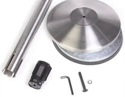 QueuePole 40" Stanchion Post With 9.5' Gray Retractable Belt - Silver -LuxeDisplay Shop rccdssbrgr.ra2 preview