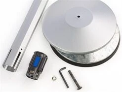 QueuePole Octagonal 40.25" Silver Stanchion Post W/ 9.5' Blue Retracting Belt -LuxeDisplay Shop rccoctsvbl.ra4 preview