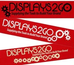 QueuePole.Economy 6.5' Stanchion Belt W/ 1 Color Custom Silkscreen Printing - Red -LuxeDisplay Shop rccrb1crd.ra4 preview