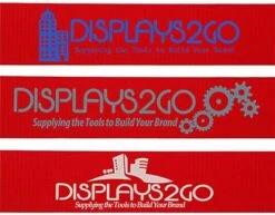 QueuePole.Economy 6.5' Stanchion Belt W/ 1 Color Custom Silkscreen Printing - Red -LuxeDisplay Shop rccrb1crd.ra5 preview