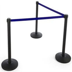 QueuePole.Economy 6.5' Stanchion Retractable Belt - Blue -LuxeDisplay Shop rccrbblf.ra3 preview