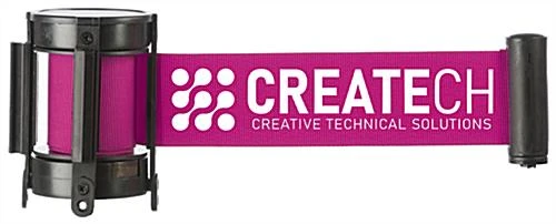 QueuePole.Economy 6.5' Stanchion Belt W/ 1 Color Custom Silkscreen Printing - Pink 3 QueuePole.Economy 6.5' Stanchion Belt W/ 1 Color Custom Silkscreen Printing - Pink