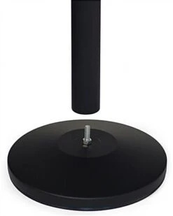 QueuePole.Economy 42" Black Stanchion Post With Dual 6.25’ Retractable Belts - Black -LuxeDisplay Shop rccstbk2bk.ra3 preview