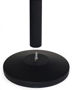 QueuePole.Economy 41.5" Black Stanchion Post With 6.5' Black Retractable Belt -LuxeDisplay Shop rccstblk01.ra2 preview