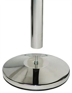 QueuePole.Economy 41.5" Silver Stanchion Post With 6.5' Black Retractable Belt -LuxeDisplay Shop rccstspl01.ra1 preview