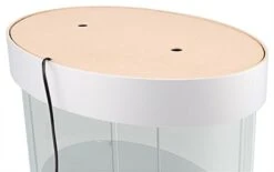 25" Glass Display Case W/ Top Lights, Wheels, Adjustable Shelves, Locking - Silver -LuxeDisplay Shop rd209opsv.ra2 preview