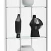 25" Glass Display Case W/ Top Lights, Wheels, Adjustable Shelves, Locking - Silver -LuxeDisplay Shop rd209opsv.rw preview