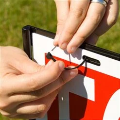 24 X 18 Real Estate Signs With Ground Stake, Thin Frame - Black -LuxeDisplay Shop re1824nr.ra2 preview