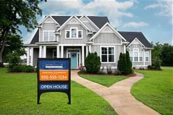 24 X 18 Real Estate Sign H-Frame With Ground Stake & Sign Rider, Weatherproof - Black -LuxeDisplay Shop re1824rcbk .ra6a preview